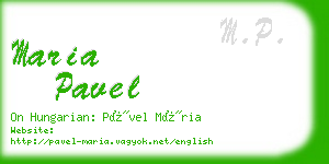 maria pavel business card